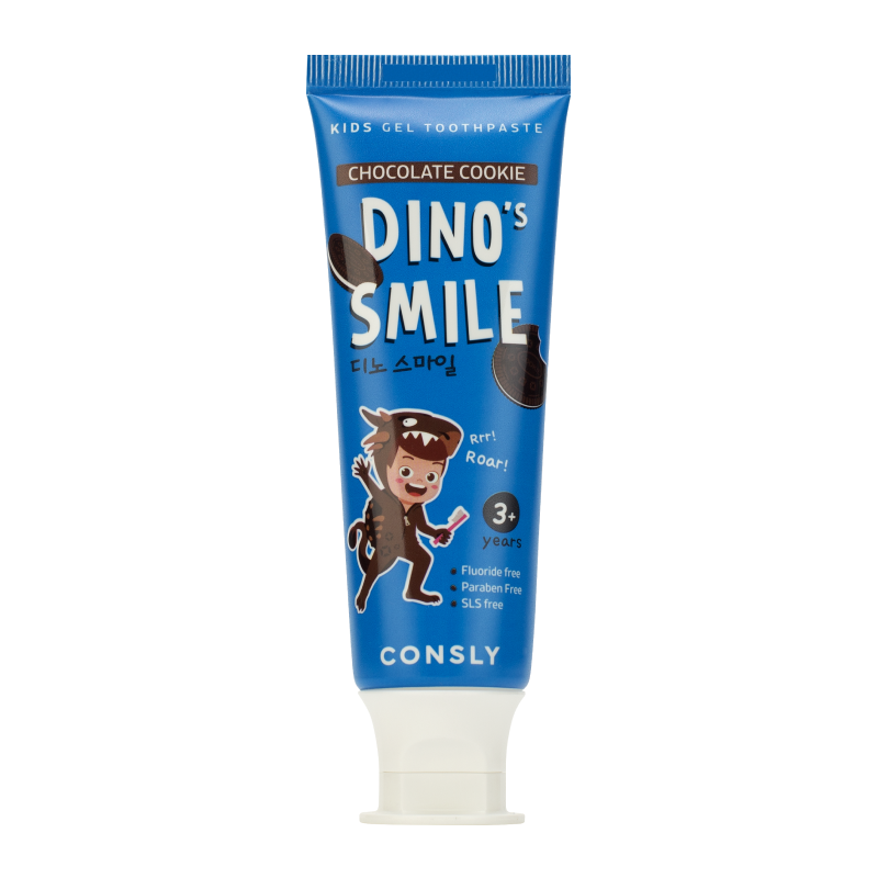 Consly DINO's SMILE Kids Gel Toothpaste with Xylitol and Chocolate Cookie 21186142