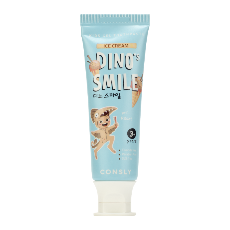 Consly DINO's SMILE Kids Gel Toothpaste with Xylitol and Ice Cream 21186166 - фото 1
