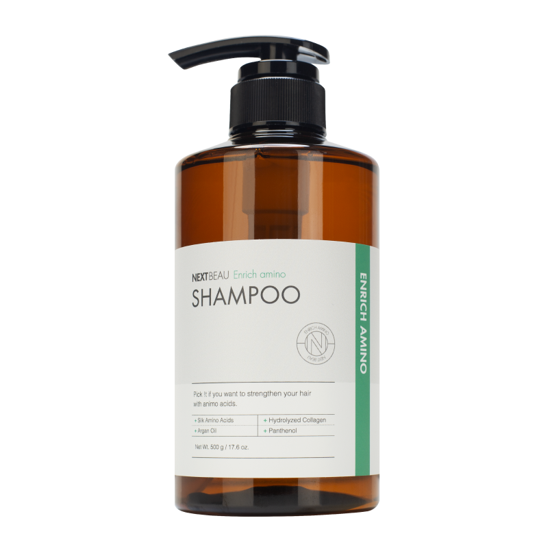 Восстанавливающий шампунь для ломких волос с аминокислотами NEXTBEAU Enrich Amino Shampoo