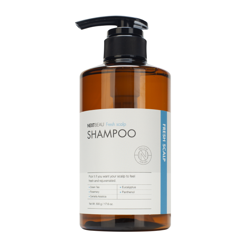Освежающий шампунь для жирных волос с зелёным чаем и розмарином NEXTBEAU Fresh Scalp Shampoo