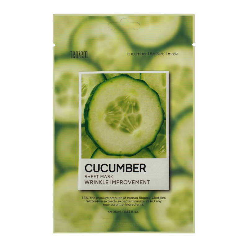 Тканевая маска с экстрактом огурца TENZERO Cucumber Sheet Mask