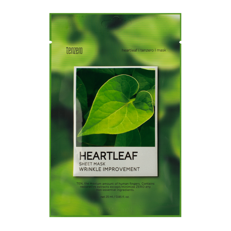 Тканевая маска с экстрактом хауттюйнии TENZERO Heartleaf Sheet Mask