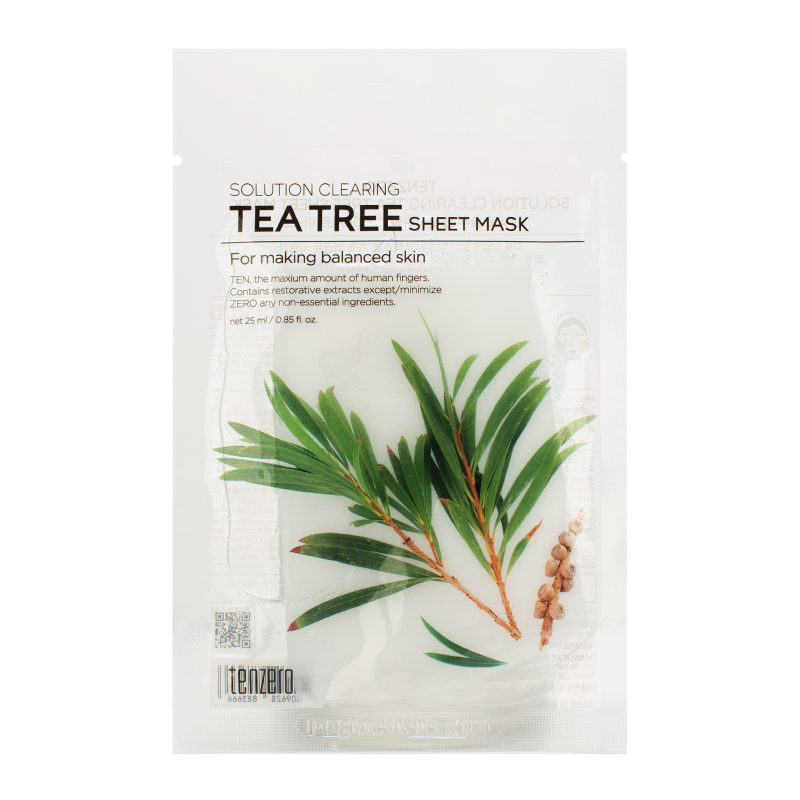 Тканевая маска с экстрактом чайного дерева TENZERO Solution Clearing Tea Tree Sheet Mask