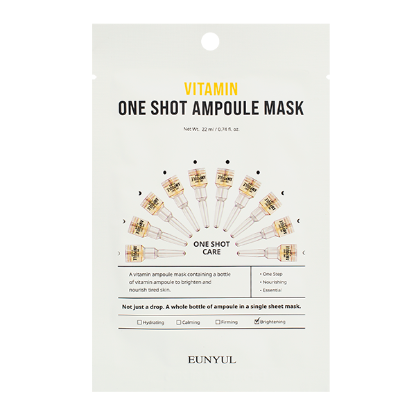Освежающая тканевая маска для лица с витаминами EUNYUL Vitamin One Shot Ampoule Mask