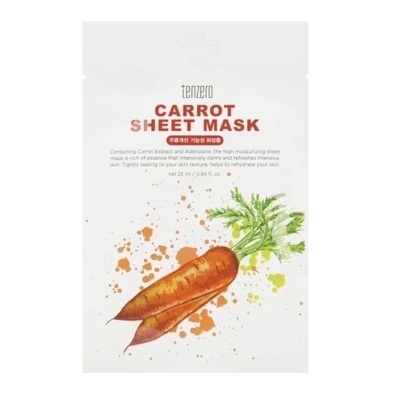Тканевая маска с экстрактом моркови TENZERO Carrot Sheet Mask