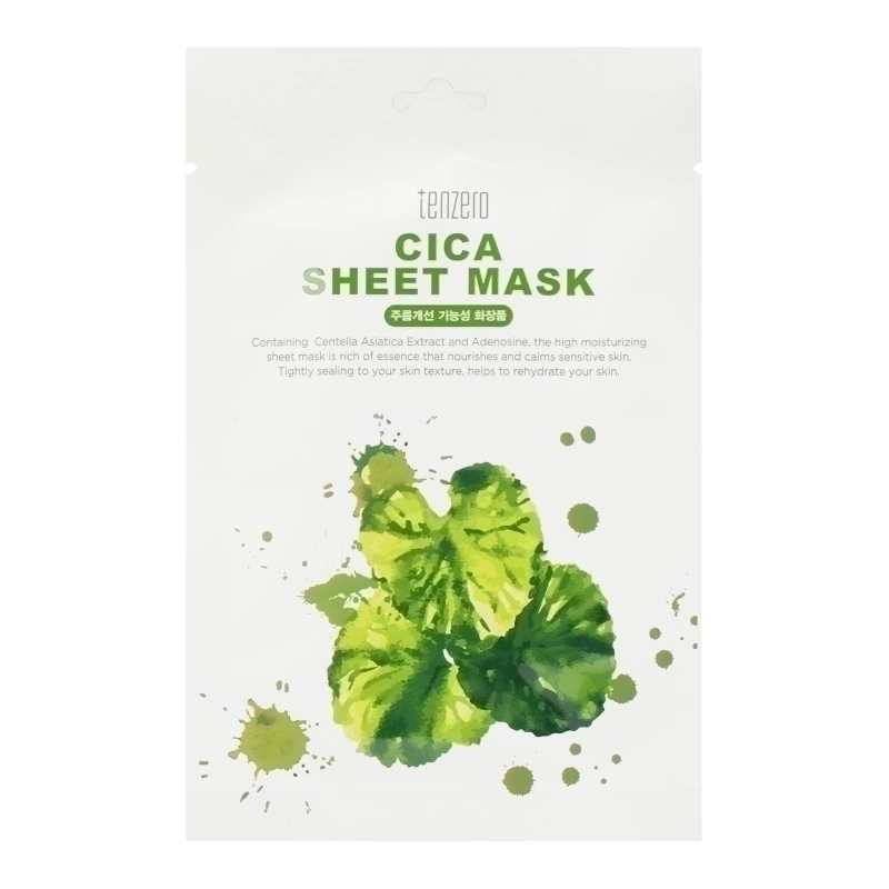 Тканевая маска с экстрактом центеллы азиатской TENZERO Cica Sheet Mask