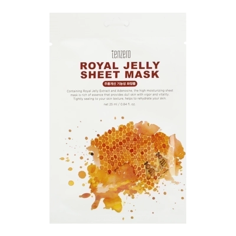 Тканевая маска с экстрактом маточного молочка TENZERO Royal Jelly Sheet Mask