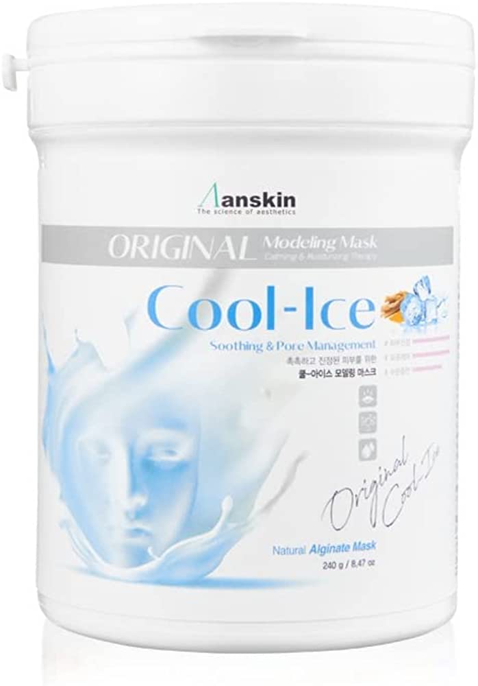 Успокаивающая и охлаждающая альгинатная маска Anskin Cool-Ice Modeling Mask (240 гр, банка для хранения)