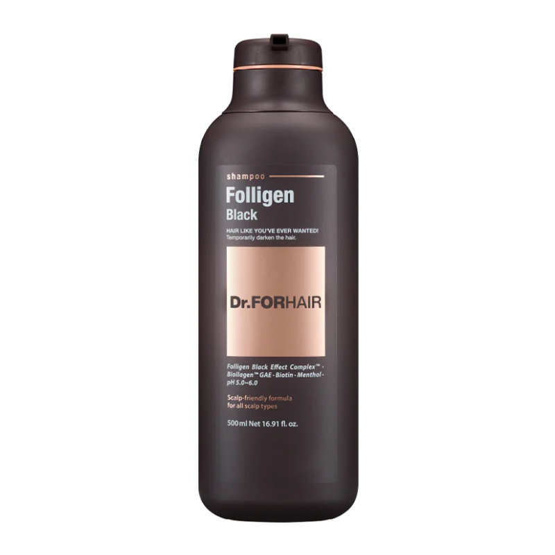 Оттеночный шампунь для тёмных волос Dr.ForHair Folligen Black Shampoo