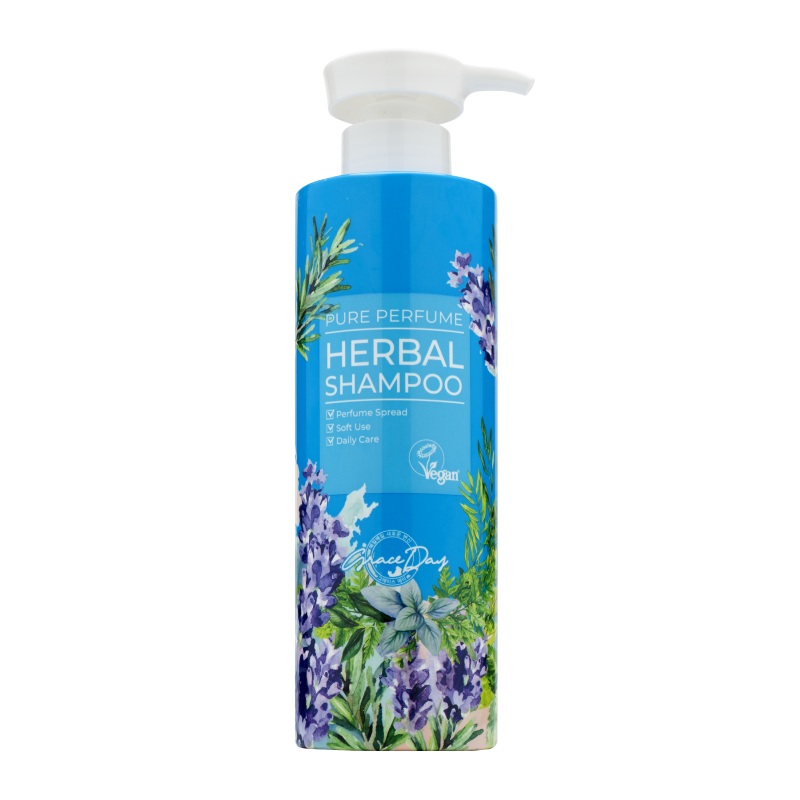 Парфюмированный шампунь с травяным ароматом Grace Day Pure Perfume Herbal Shampoo 46655599