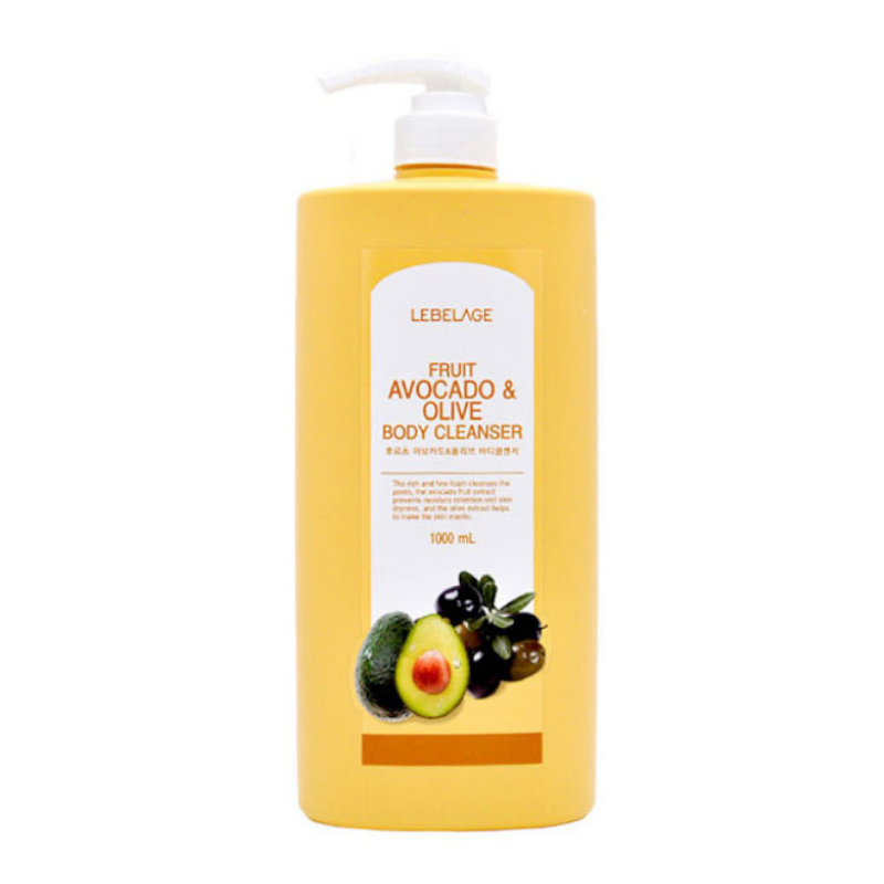 Очищающий пенящийся гель для душа с оливой и авокадо LEBELAGE Fruit Avocado & Olive Body Cleanser 79092055