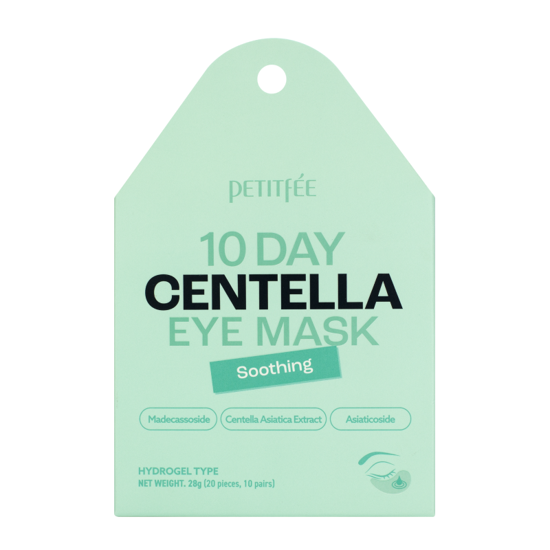 Успокаивающие гидрогелевые патчи для области вокруг глаз с центеллой азиатской PETITFEE 10 Day Centella Eye Mask Soothing 08851259