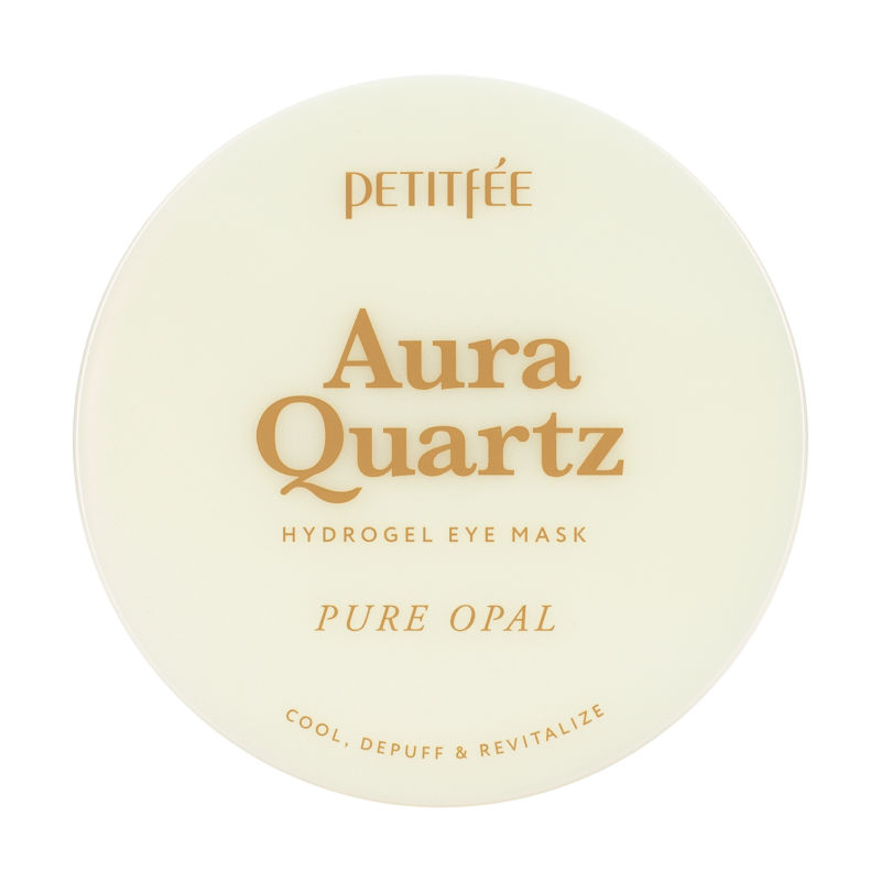 Охлаждающие гидрогелевые патчи для области вокруг глаз с жемчужной пудрой PETITFEE Aura Quartz Hydrogel Eye Mask Pure Opal