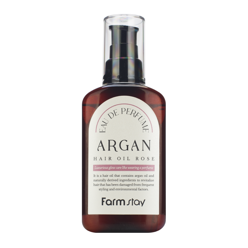 Аргановое масло для волос с ароматом розы FarmStay EAU DE Perfume Argan Hair Oil Rose 35147634 - фото 1