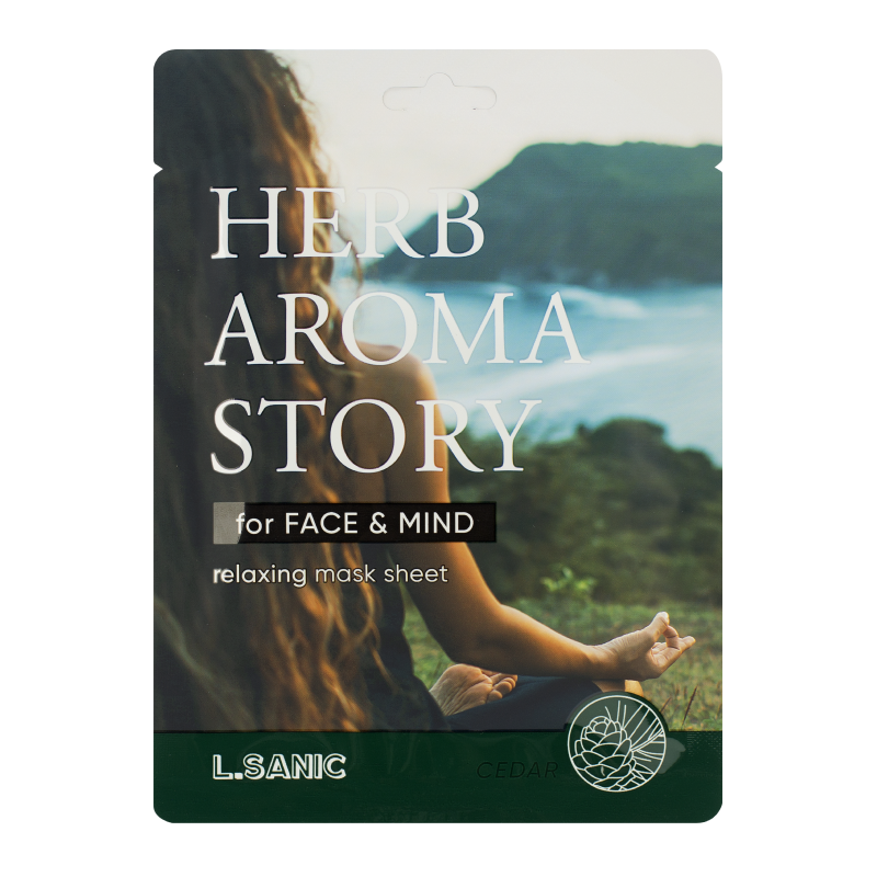 Тканевая маска с экстрактом кедра и эффектом ароматерапии L.Sanic Herb Aroma Story Cedar Relaxing Mask Sheet