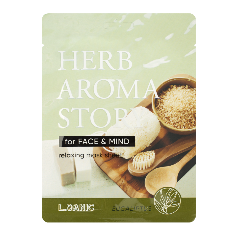 Тканевая маска с экстрактом эвкалипта и эффектом ароматерапии L.Sanic Herb Aroma Story Eucalyptus Relaxing Mask Sheet
