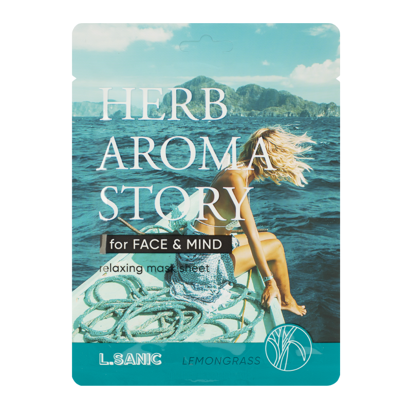 Тканевая маска с экстрактом лемонграсса и эффектом ароматерапии L.Sanic Herb Aroma Story Lemongrass Relaxing Mask Sheet
