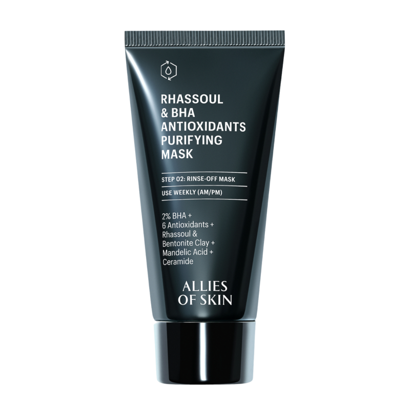 Очищающая маска с BHA (2%), миндальной кислотой и антиоксидантами Allies of Skin Rhassoul & Bha Antioxidants Purifying Mask