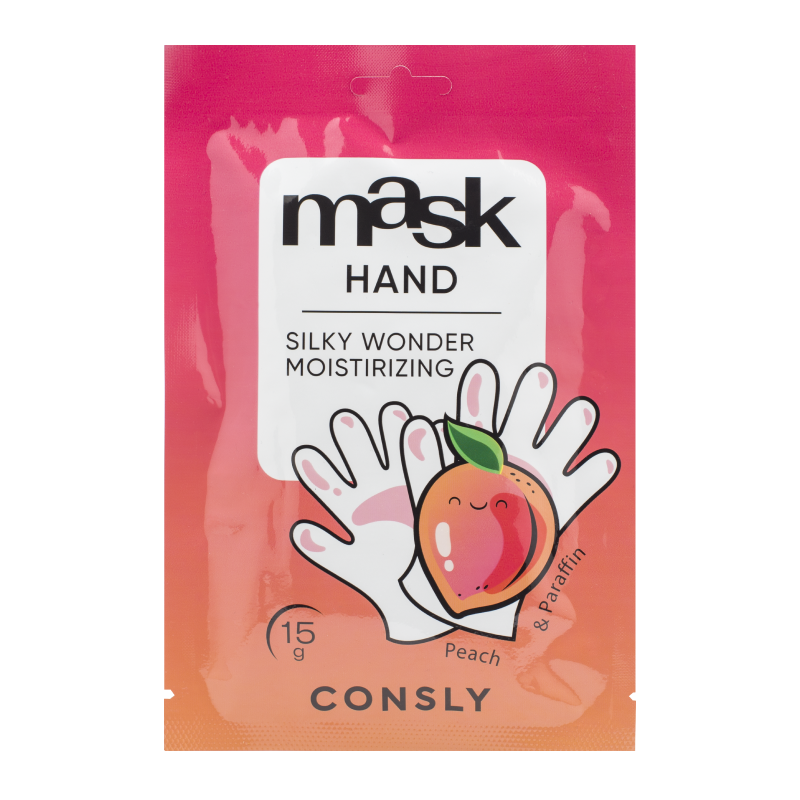 Парафин-маска для рук с экстрактом персика Consly Silky Wonder Peach and Paraffin Moisturizing Hand Mask