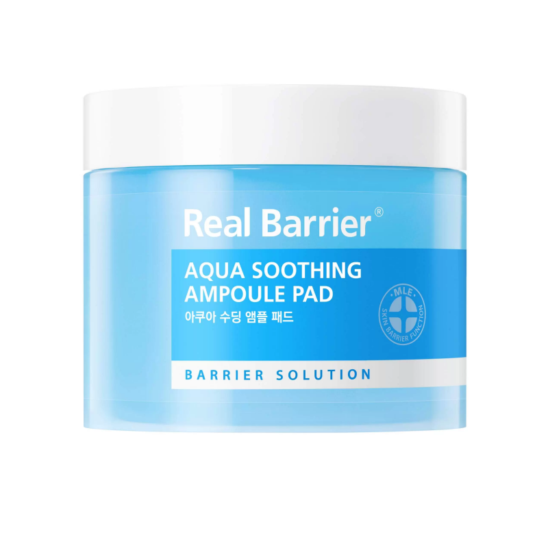 Успокаивающие тонер-пэды для чувствительной кожи Real Barrier Aqua Soothing Ampoule Pad