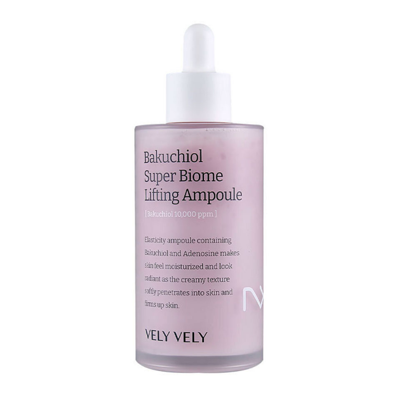 Лифтинг-сыворотка с пептидами и бакучиолом Vely Vely Bakuchiol Super Biome Lifting Ampoule