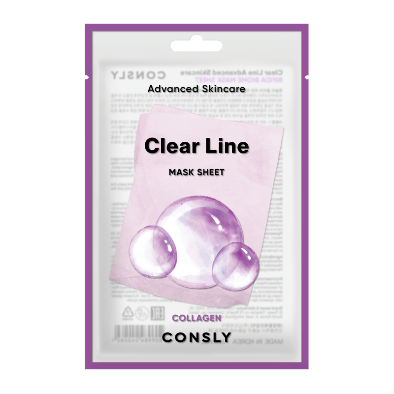 Укрепляющая тканевая маска с коллагеном Consly Clear Line Advanced Skincare Collagen Mask Sheet