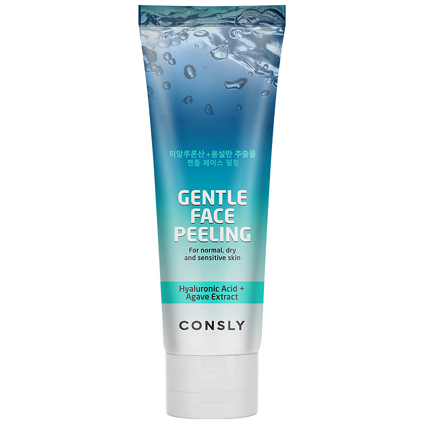 Пилинг-скатка с гиалуроновой кислотой и голубой агавой  CONSLY Gentle Face Peeling with Hyaluronic Acid and Blue Agave