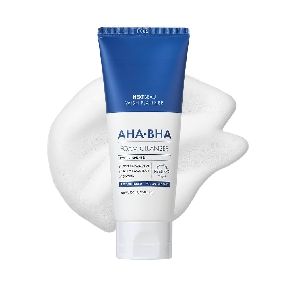 Пенка с AHA и BHA кислотами NEXTBEAU Wish Planner AHA/BHA Foam Cleanser