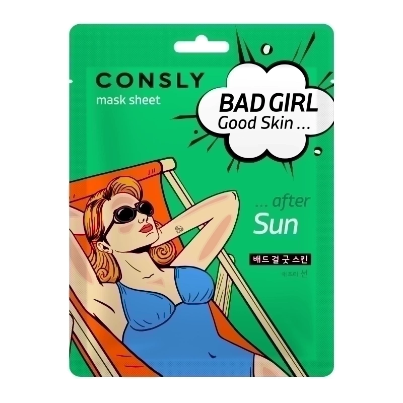Тканевая маска после солнца Consly BAD GIRL - Good Skin after Sun Mask Sheet