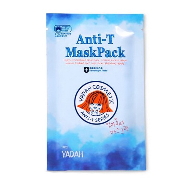 Тканевая маска для лица с противовоспалительным действием, 25мл Yadah Anti-T Mask Pack