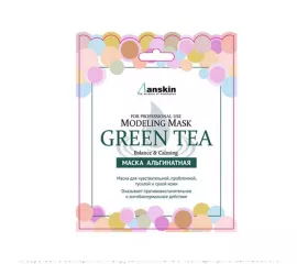 Альгинатная маска с зелёным чаем  Anskin Modeling Mask (Sachet) Green Tea