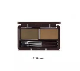 Пудра для бровей The Saem Eco Soul Eyebrow Kit №01 Brown