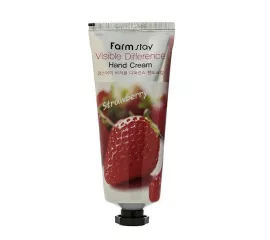 Крем для рук с экстрактом клубники FarmStay Visible Difference Hand Cream Strawberry