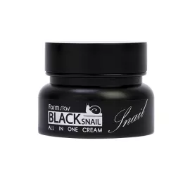 Восстанавливающий крем для лица с муцином улитки  FarmStay Black Snail All in One Cream