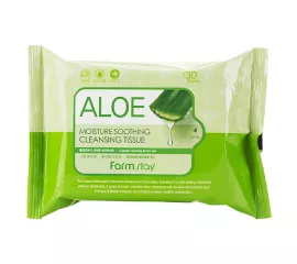 Салфетки для снятия макияжа с алоэ FarmStay Aloe Moisture Soothing Cleansing Tissue