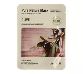 Тканевая маска с оливой  Anskin Secriss Pure Nature Olive Mask Pack