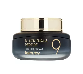 Восстанавливающий крем с муцином улитки и пептидами  FarmStay Black Snail & Peptide9 Perfect Cream