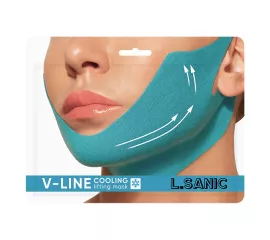 Подтягивающая маска-бандаж с охлаждающим эффектом  L.Sanic V-line Cooling Lifting Face Mask