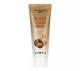 Очищающий скраб на основе чёрного сахара  Consly Black Sugar & Walnut Skin Perfection Scrub
