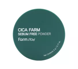 Матирующая рассыпчатая пудра с центеллой азиатской  FarmStay Cica Farm Sebum Free Powder
