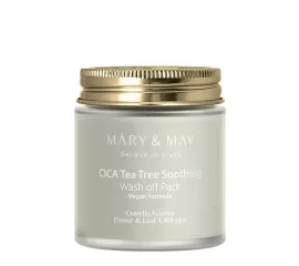 Успокаивающая маска с центеллой и чайным деревом Mary & May CICA TeaTree Soothing Wash off Pack