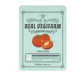 Тканевая маска для сияния кожи с экстрактом томата FarmStay FORTHESKIN Super Food Real Vegifarm Double Shot Mask-Tomato