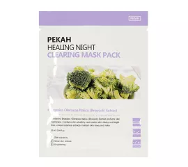 Вечерняя очищающая тканевая маска с экстрактом брокколи PEKAH Healing Night Clearing Mask Pack
