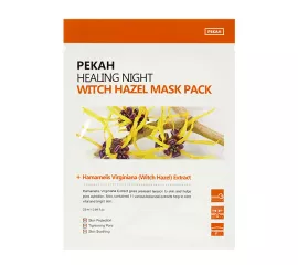 Вечерняя тканевая маска для сужения пор с экстрактом гамамелиса PEKAH Healing Night Witch Hazel Mask Pack