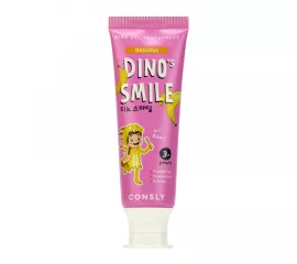 Детская зубная паста со вкусом банана Consly DINO's SMILE Kids Gel Toothpaste with Xylitol and Banana