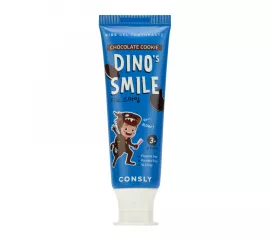 Детская зубная паста со вкусом шоколадного печенья Consly DINO's SMILE Kids Gel Toothpaste with Xylitol and Chocolate Cookie