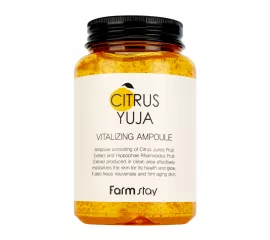 Освежающая ампульная сыворотка для лица с экстрактом юдзу FarmStay Citrus Yuja Vitalizing Ampoule