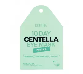 Успокаивающие гидрогелевые патчи для области вокруг глаз с центеллой азиатской PETITFEE 10 Day Centella Eye Mask Soothing