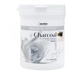 Альгинатная маска с древесным углем Anskin Charcoal Modeling Mask (240 гр, банка для хранения)