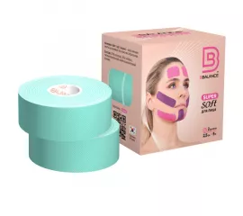 Супермягкие кинезиотейпы BBalance Super Soft 2,5см*5м (мята)